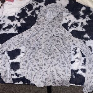 Columbia Light Gray Patterned Hoodie